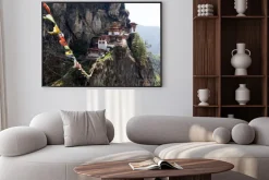 Plakat: Taktshang goemba, gniazdo tygrysa klasztoru w bhutanie