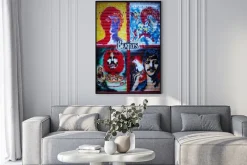 Plakat: The beatles na ulicznym graffiti