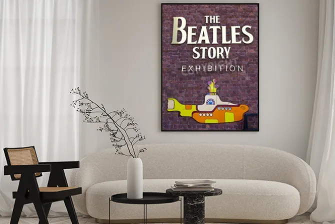 Plakat: The beatles story wystawa w liverpoolu