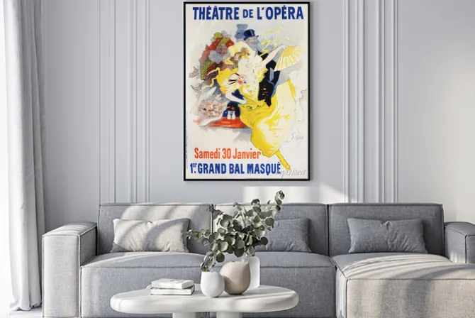 Plakat: The poster of advertisment of the opera performance in the vintage