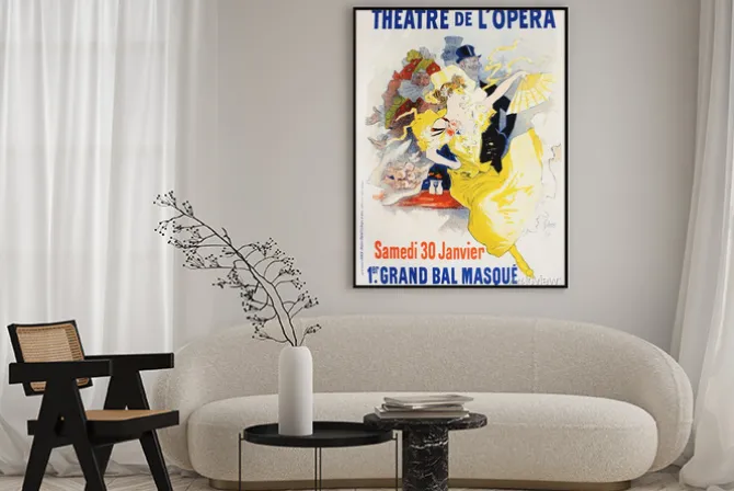 Plakat: The poster of advertisment of the opera performance in the vintage