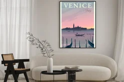 Plakat: Time to travel. around the world. quality vector poster. italy.