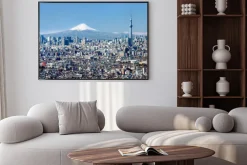 Plakat: Tokio skyline mit mount fuji und skytree