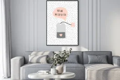 Plakat: Torebka herbaty z napisem o miłości