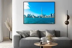 Plakat: Toronto panoramę miasta z promu jedzie do centrum wyspy