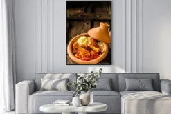 Plakat: Tradycyjne danie tajine z kurczakiem i kuskus