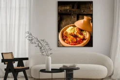 Plakat: Tradycyjne danie tajine z kurczakiem i kuskus
