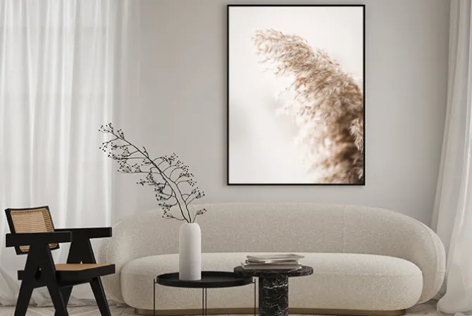 Plakat: Trawa w stylu boho