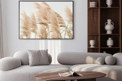 Plakat: Trawy pampasowe na jasnym tle