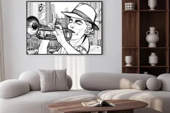 Plakat: Trębacz w new-york