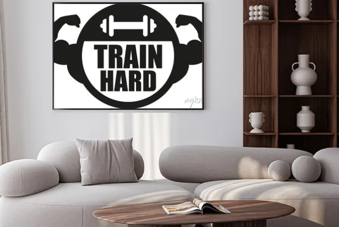 Plakat: Trenować kulturystykę mięśni