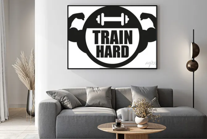 Plakat: Trenować kulturystykę mięśni