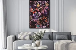 Plakat: Tropikalne kwiaty i liście