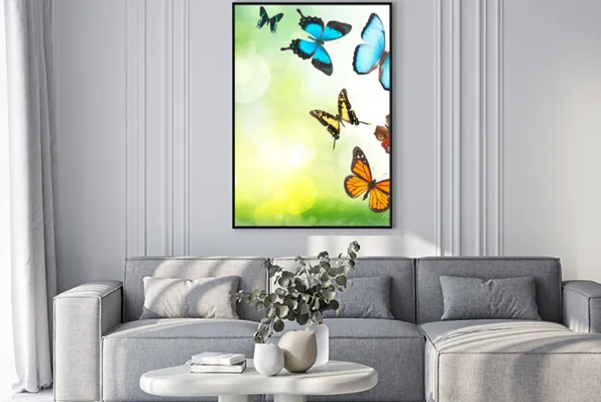 Plakat: Tropikalne motyle w ogrodzie