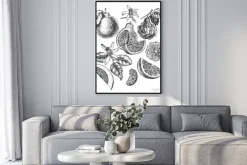 Plakat: Tusz ręcznie rysowane zestaw różnych rodzajów owoców cytrusowych.