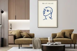 Plakat: Twarz styl nowoczesny abstrakcyjny w stylu matisse