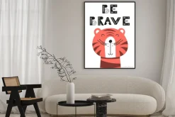 Plakat: Tygrysek w stylu skandynawskim z napisem