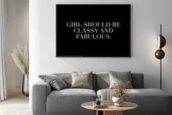 Plakat: Typografia o eleganckiej i wspaniałej kobiecie