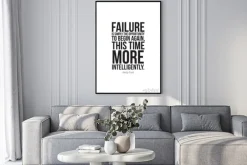 Plakat: Typografia z hasłem motywacyjnym henry ford