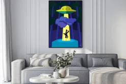 Plakat: Ufo porywa osobę