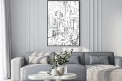 Plakat: Ulica w rzymie - ilustracji szkic