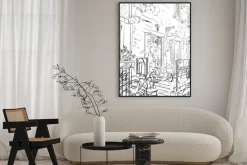 Plakat: Ulica w rzymie - ilustracji szkic