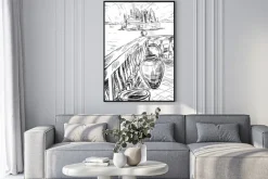 Plakat: Ulica w rzymie - ilustracji szkic