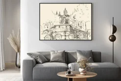 Plakat: Ulice w mieście amsterdam, ilustracji wektorowych