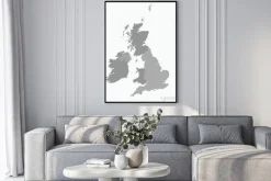 Plakat: United kingdom map vector illustration