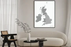 Plakat: United kingdom map vector illustration