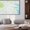 Plakat: Urban mapa miasta dublin, irlandia