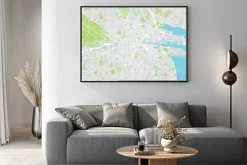 Plakat: Urban mapa miasta dublin, irlandia