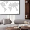 Plakat: Vector dotted world map. isolated background. flat earth, gray