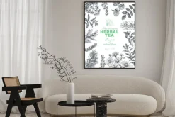 Plakat: Vector hand drawn tea herb illustration.