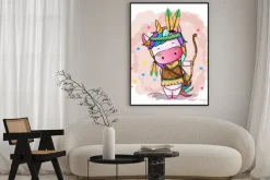 Plakat: Vector hand drawn illustration of a cute unicorn