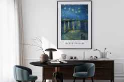 Plakat: Vincent van gogh gwiaździsta noc nad rodanem