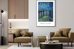 Plakat: Vincent van gogh gwiaździsta noc nad rodanem