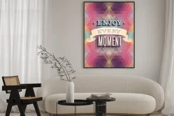 Plakat: Vintage "ciesz się każdą chwilą" plakat. ilustracji wektorowych.