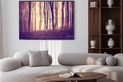 Plakat: Vintage fioletowy żółty kolorze mystic światło w przerażającym