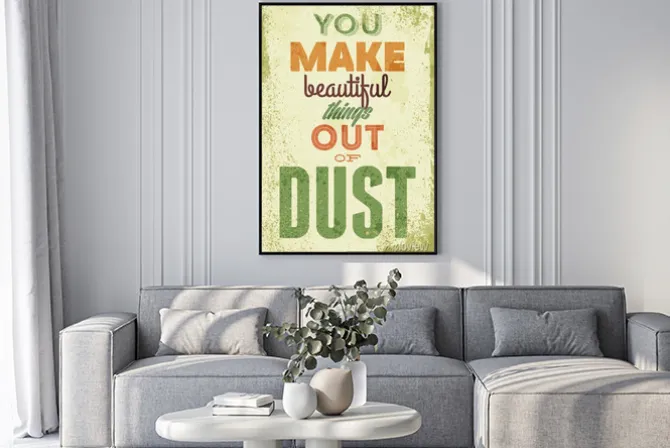 Plakat: Vintage ilustracja typografia wektor grunge efektów. może być