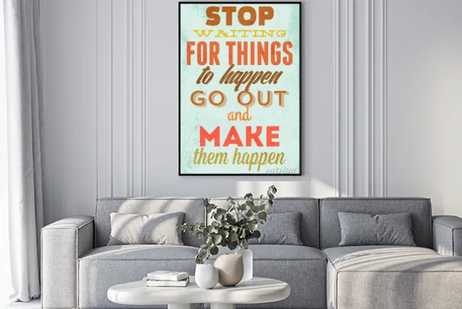 Plakat: Vintage ilustracja typografia wektor grunge efektów. może być