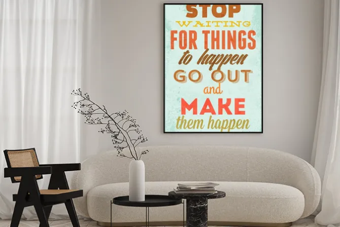 Plakat: Vintage ilustracja typografia wektor grunge efektów. może być