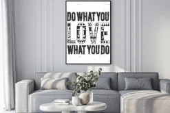 Plakat: Vintage monochromatyczny czarny typografii plakatu na białym