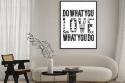 Plakat: Vintage monochromatyczny czarny typografii plakatu na białym