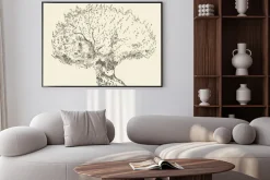 Plakat: Vintage oliwek tła ręcznie rysowane ilustracji