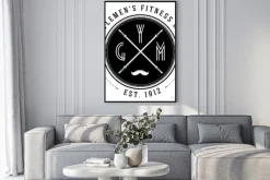 Plakat: Vintage siłownia logo