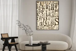 Plakat: Vintage tle alphabet