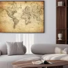 Plakat: Vintage zabytkowa mapa świata