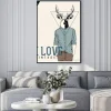 Plakat: Vintage-hipster fashion illustration deer