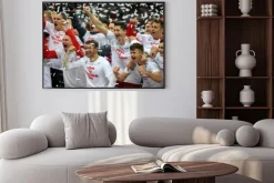 Plakat: Warszawa, polska - 11 października 2015: euro 2016 europejski